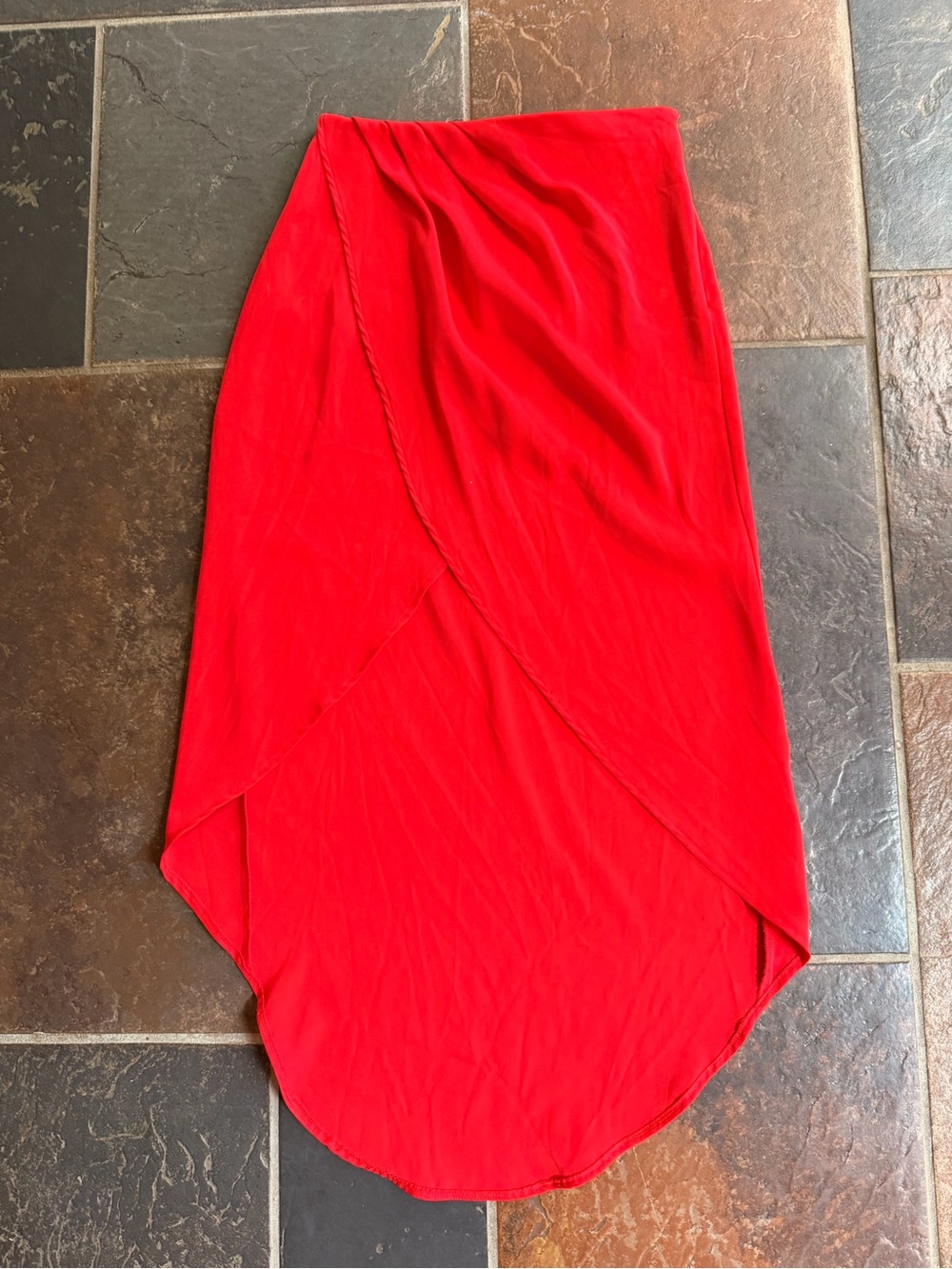 Superdown Red Hi-Lo Skirt